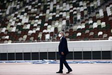 IOC President Thomas Bach Visits 2020 Olympic Stadium and Athletes Village