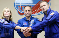 Beautiful Russian Actress Yulia Peresild, Russian Cosmonaut Anton Shkaplerov and Filmmaker Klim Shipenko Blast Off To The ISS To Shoot A Film…!