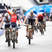 Sensational wins for Great Britain’s Tom Pidcock and Austria’s Laura Stigger in first UCI Mountain Bike Short Track World Cups of the 2023 series.