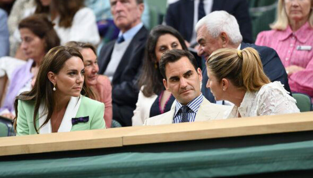 MORE EXCITING TENNIS FROM WIMBLEDON 2023   (PHOTO – THE PRINCESS OF WALES, ROGER FEDERER & HIS WIFE)