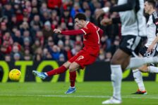 CARABAO CUP : LIVERPOOL VS FULHAM – 10/01/2024  (PHOTO – CURTIS JONES SCORES FOR LIVERPOOL)