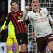 PREMIER LEAGUE:  24 & 25/02/2024  (PHOTO – PHIL FODEN SCORES FOR MANCHESTER CITY)