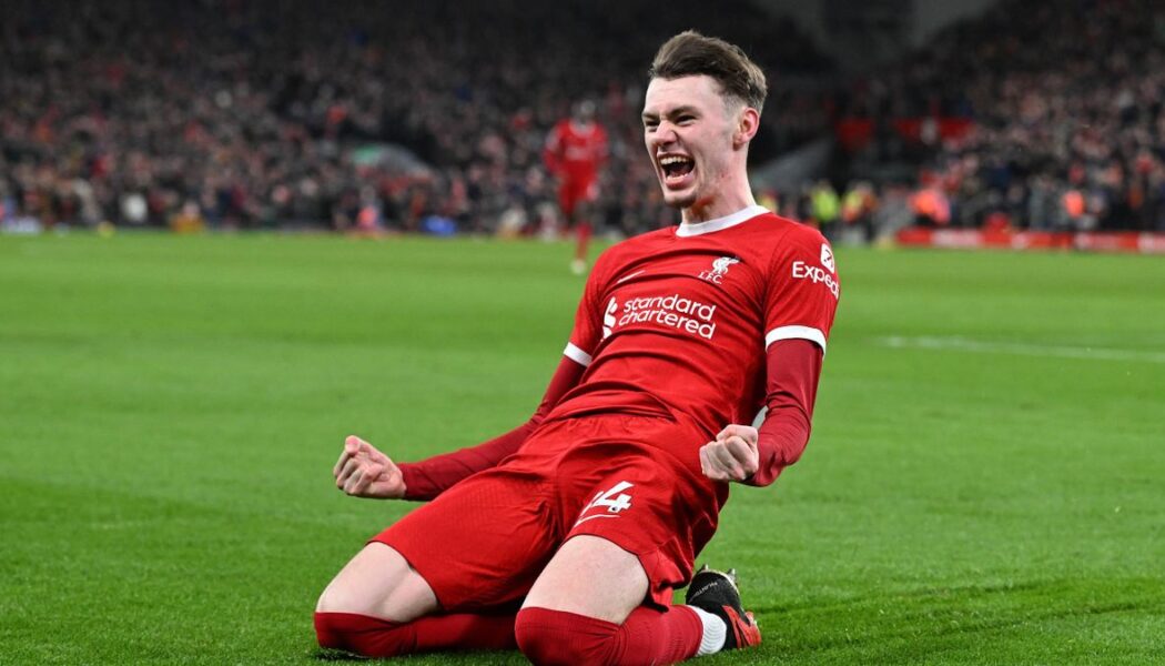 PREMIER LEAGUE – 31/01/2024 (PHOTO – CONOR BRADLEY SCORES HIS FIRST GOAL FOR LIVERPOOL)
