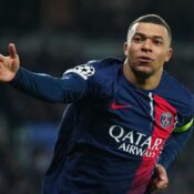 CHAMPIONS LEAGUE : 05/03/2024  (PHOTO – MBAPPE CELEBRATES SCORING A BRACE)