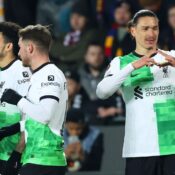 EUROPA LEAGUE – 07/03/2024  (PHOTO – DARWIN NUNEZ AND LIVERPOOL CELEBRATE)