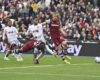 PREMIER LEAGUE : WEST HAM UNITED V ASTON VILLA – 17/03/2024  (PHOTO – ANTONIO DIVES FOR THE BALL AND HEADS IT INTO THE GOAL)