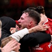 PREMIER LEAGUE : LIVERPOOL VS SHEFFIELD UNITED – 04/04/2024  (MAC ALLISTER AND LIVERPOOL CELEBRATE)