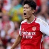 PREMIER LEAGUE FINAL DAY : 19/05/2024  (PHOTO – TOMIYASU CELEBRATES)