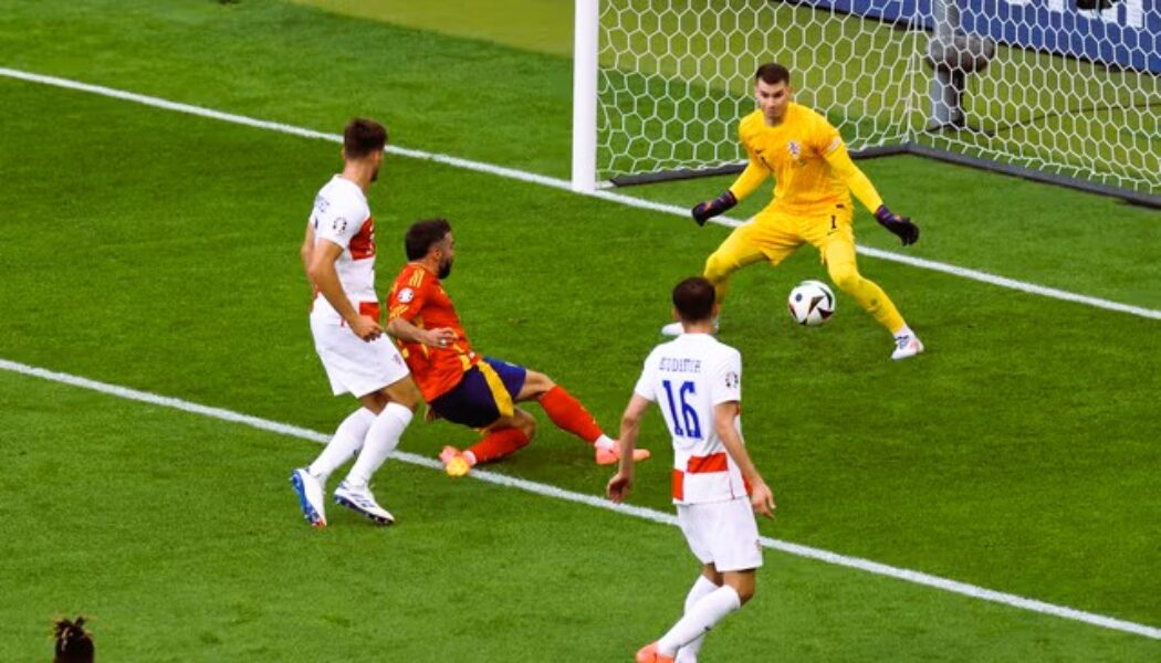 EUROS 2024:  SPAIN VS CROATIA – 15/06/2024  (PHOTO – DANI CARVAJAL SCORES FOR SPAIN)