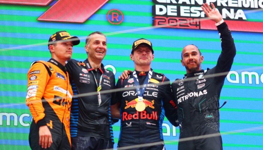 HIGHLIGHTS OF THE SPANISH GRAND PRIX 2024  – PHOTO – MAX VERSTAPPEN (1), LANDO NORRIS (2) AND LEWIS HAMILTON (3) ON THE PODIUM…!