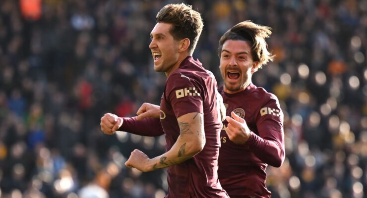 PREMIER LEAGUE : SUNDAY – 20/10/2024  (PHOTO – JOHN STONES AND JACK GREALISH CELEBRATE)