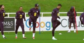 ENGLAND TRAIN AHEAD OF GREECE TIE