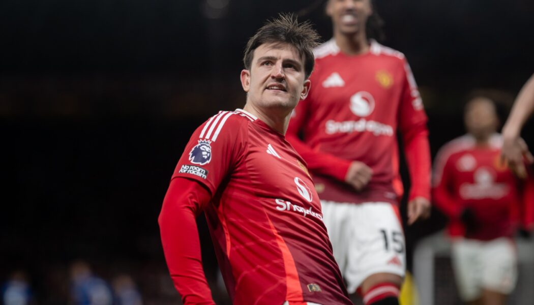 PREMIER LEAGUE :  MAN UNITED VS IPSWICH – 26/02/2025  (PHOTO – HARRY MAGUIRE CELEBRATES)