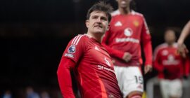 PREMIER LEAGUE :  MAN UNITED VS IPSWICH – 26/02/2025  (PHOTO – HARRY MAGUIRE CELEBRATES)