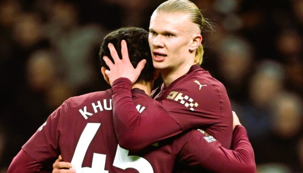 PREMIER LEAGUE : TOTTENHAM VS MAN CITY – 26/02/2025  (PHOTO – ERLING HAALAND CELEBRATES)