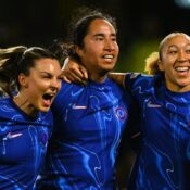 WOMEN’S CHAMPIONS LEAGUE : CHELSEA VS MAN CITY – 27/03/2025  (PHOTO – THE CHELSEA GIRLS CELEBRATE)