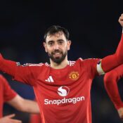 PREMIER LEAGUE :  SUNDAY – 16/03/2025  (PHOTO – BRUNO FERNANDES CELEBRATES)