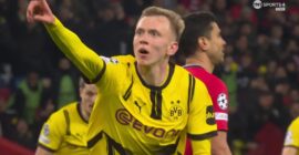 UEFA CHAMPIONS LEAGUE : MATCHES FROM 12/03/2025  (PHOTO – MAXIMILIAN BEIER CELEBRATES)