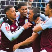 FA CUP QUARTER-FINAL :  PRESTON NORTH END VS ASTON VILLA – 30/03/2025  (PHOTO – MARCUS RASHFORD AND ASTON VILLA CELEBRATE)
