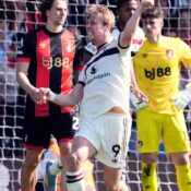 PREMIER LEAGUE : BOURNEMOUTH VS MANCHESTER UNITED – 27/04/2025  (PHOTO – RASMUS HOJLUND CELEBRATES)