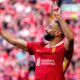 PREMIER LEAGUE : LIVERPOOL VS TOTTENHAM HOTSPUR – 27/04/2025  (PHOTO – MO SALAH CELEBRATES)