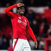 PREMIER LEAGUE :  NOTTINGHAM FOREST VS MAN UNITED – (PHOTO – ANTHONY ELANGA CELEBRATES)