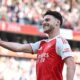 PREMIER LEAGUE : SUNDAY – 18/05/2025  (PHOTO – DECLAN RICE CELEBRATES)