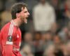 UEFA EUROPA LEAGUE SEMI-FINAL : MANCHESTER UNITED VS ATHLETIC BILBAO – 08/05/2025  (PHOTO – MASON MOUNT CELEBRATES)