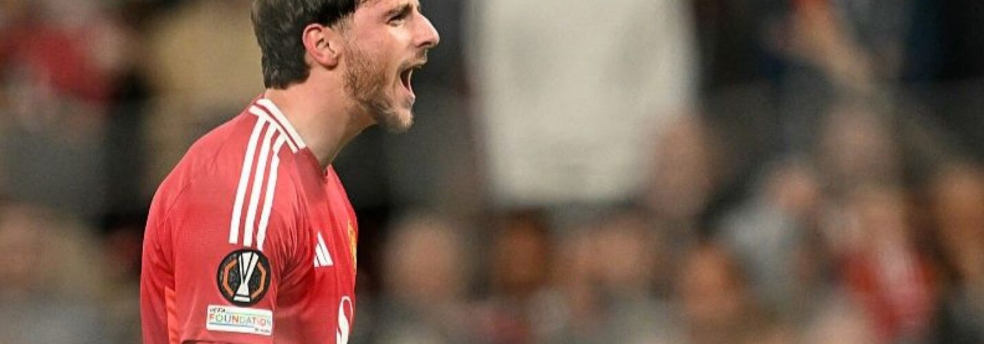UEFA EUROPA LEAGUE SEMI-FINAL : MANCHESTER UNITED VS ATHLETIC BILBAO – 08/05/2025  (PHOTO – MASON MOUNT CELEBRATES)
