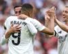SPANISH LA LIGA : REAL MADRID VS REAL SOCIEDAD – 24/05/2025  (PHOTO – REAL MADRID AND MBAPPE CELEBRATE)