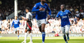 PREMIER LEAGUE : SATURDAY – 10/05/2025 (PHOTO – BETO CELEBRATES SCORING FOR EVERTON)