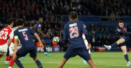 CHAMPIONS LEAGUE SEMI-FINAL :  PSG VS ARSENAL – 07/05/2025  (PHOTO – FABIAN RUIZ SCORES FOR PSG)