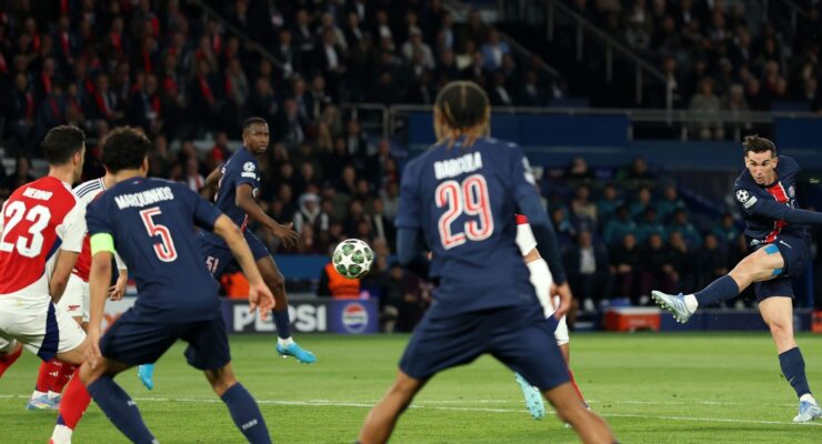 CHAMPIONS LEAGUE SEMI-FINAL :  PSG VS ARSENAL – 07/05/2025  (PHOTO – FABIAN RUIZ SCORES FOR PSG)