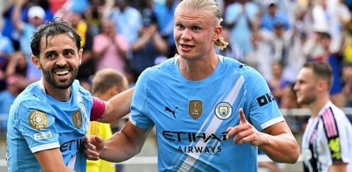 FIFA CLUB WORLD CUP 2025:  JUVENTUS VS MANCHESTER CITY 26/06/2025 – (PHOTO ERLING HAALAND AND BERNARDO SILVA CELEBRATE)