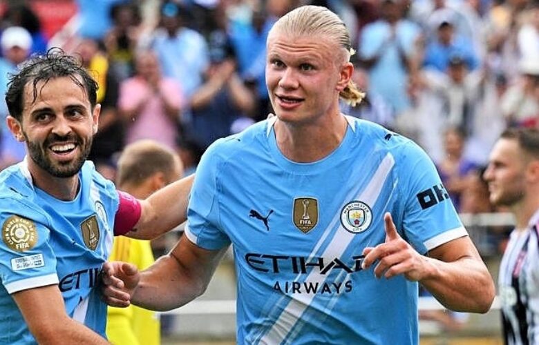 FIFA CLUB WORLD CUP 2025:  JUVENTUS VS MANCHESTER CITY 26/06/2025 – (PHOTO ERLING HAALAND AND BERNARDO SILVA CELEBRATE)