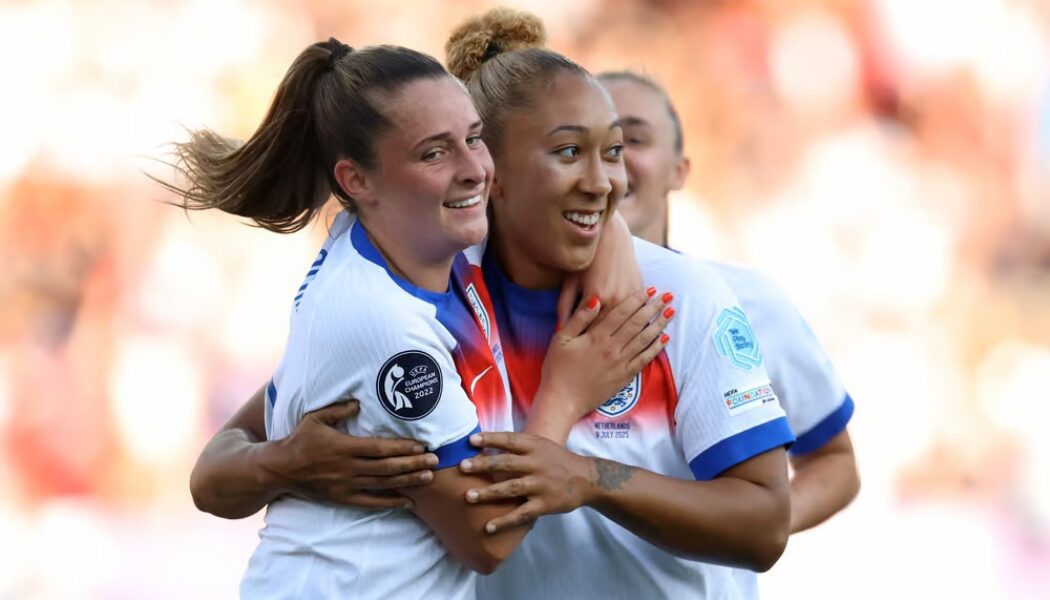 UEFA WOMEN’S EUROS 2025 : THE LIONESSES TRIUMPH 4 – 0 AGAINST THE NETHERLANDS – 09/07/2025   (PHOTO – LAUREN JAMES SCORES FOR ENGLAND)