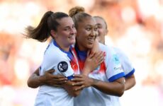 UEFA WOMEN’S EUROS 2025 : THE LIONESSES TRIUMPH 4 – 0 AGAINST THE NETHERLANDS – 09/07/2025   (PHOTO – LAUREN JAMES SCORES FOR ENGLAND)