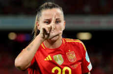 UEFA WOMEN’S EUROS 2025 QUARTER-FINAL :  SPAIN VS SWITZERLAND – 18/07/2025 (PHOTO – CLAUDIA PINA CELEBRATES)