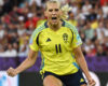 UEFA WOMEN’S EUROS 2025 : SATURDAY – 12/07/2025  (PHOTO – STINA BLACKSTENIUS CELEBRATES)