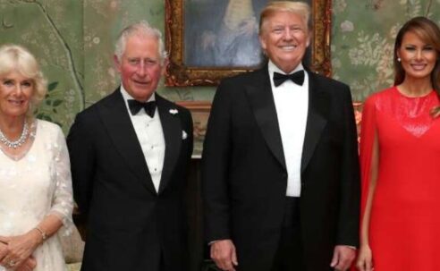 THE ROYAL FAMILY WELCOME PRESIDENT TRUMP AND FIRST LADY MELANIA TRUMP ON FIRST STATE VISIT