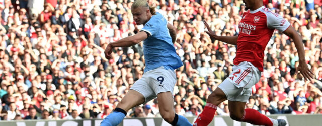 PREMIER LEAGUE : ARSENAL VS MANCHESTER CITY – 21/09/2025  (PHOTO – HAALAND SCORES FOR MAN CITY)