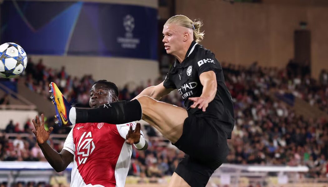 CHAMPIONS LEAGUE :  MONACO VS MANCHESTER CITY – 02/10/2025 (PHOTO – ERLING HAALAND SCORES A BRACE)