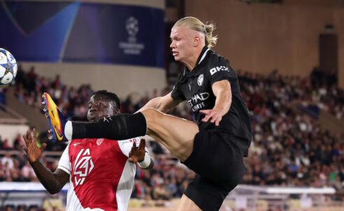 CHAMPIONS LEAGUE :  MONACO VS MANCHESTER CITY – 02/10/2025 (PHOTO – ERLING HAALAND SCORES A BRACE)