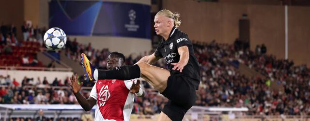 CHAMPIONS LEAGUE :  MONACO VS MANCHESTER CITY – 02/10/2025 (PHOTO – ERLING HAALAND SCORES A BRACE)