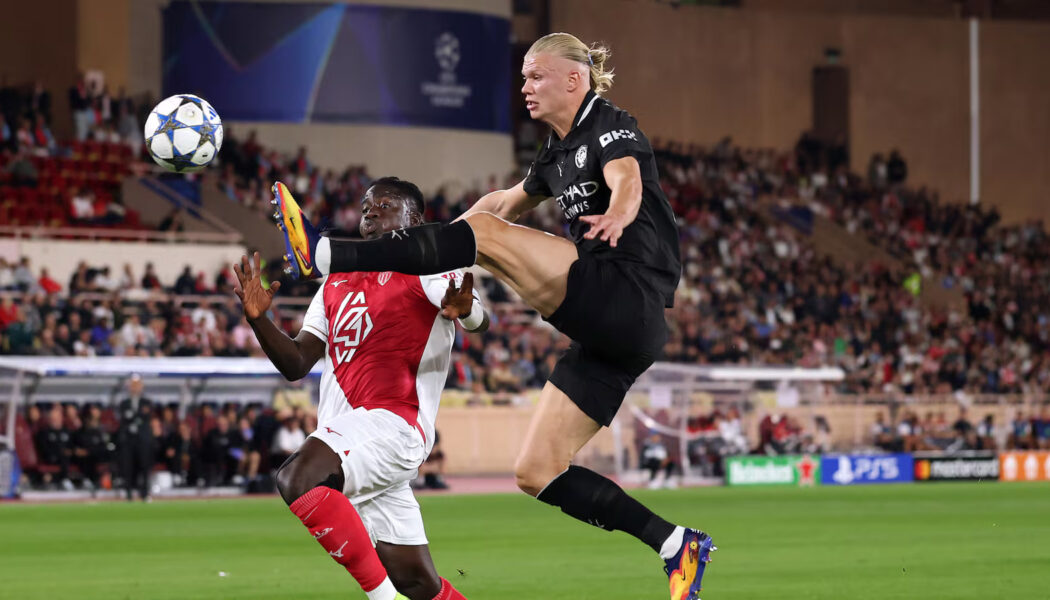 CHAMPIONS LEAGUE :  MONACO VS MANCHESTER CITY – 02/10/2025 (PHOTO – ERLING HAALAND SCORES A BRACE)