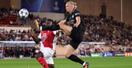 CHAMPIONS LEAGUE :  MONACO VS MANCHESTER CITY – 02/10/2025 (PHOTO – ERLING HAALAND SCORES A BRACE)