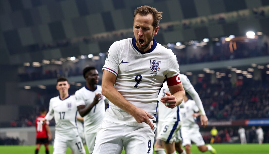 FIFA WORLD CUP EUROPEAN QUALIFYING : ALBANIA VS ENGLAND – 16/11/2025  (PHOTO – HARRY KANE CELEBRATES)