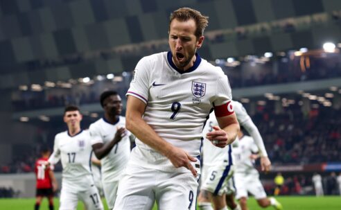 FIFA WORLD CUP EUROPEAN QUALIFYING : ALBANIA VS ENGLAND – 16/11/2025  (PHOTO – HARRY KANE CELEBRATES)