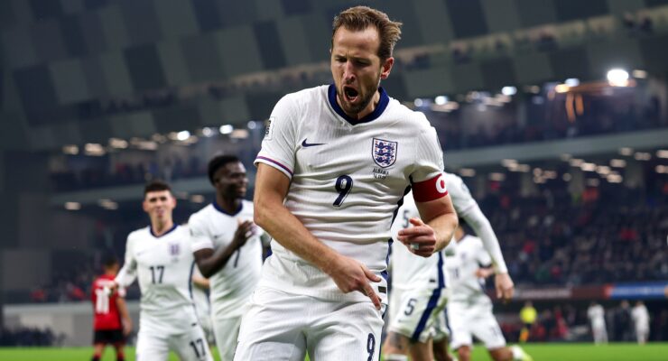 FIFA WORLD CUP EUROPEAN QUALIFYING : ALBANIA VS ENGLAND – 16/11/2025  (PHOTO – HARRY KANE CELEBRATES)