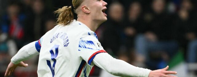 FIFA WORLD CUP EUROPEAN QUALIFYING : ITALY VS NORWAY – 16/11/2025  (PHOTO – ERLING HAALAND CELEBRATES)